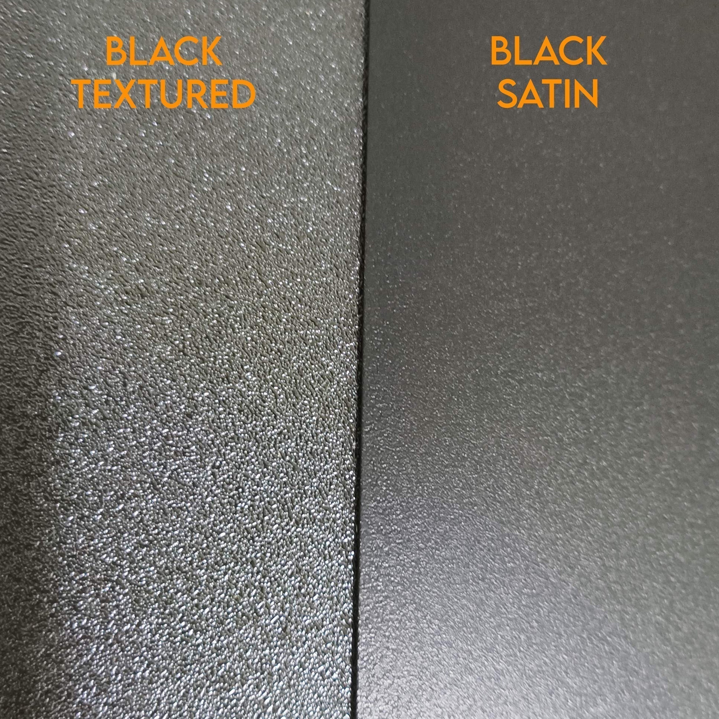 Comparison of the DREMC Textured an Satin PEI side by side.