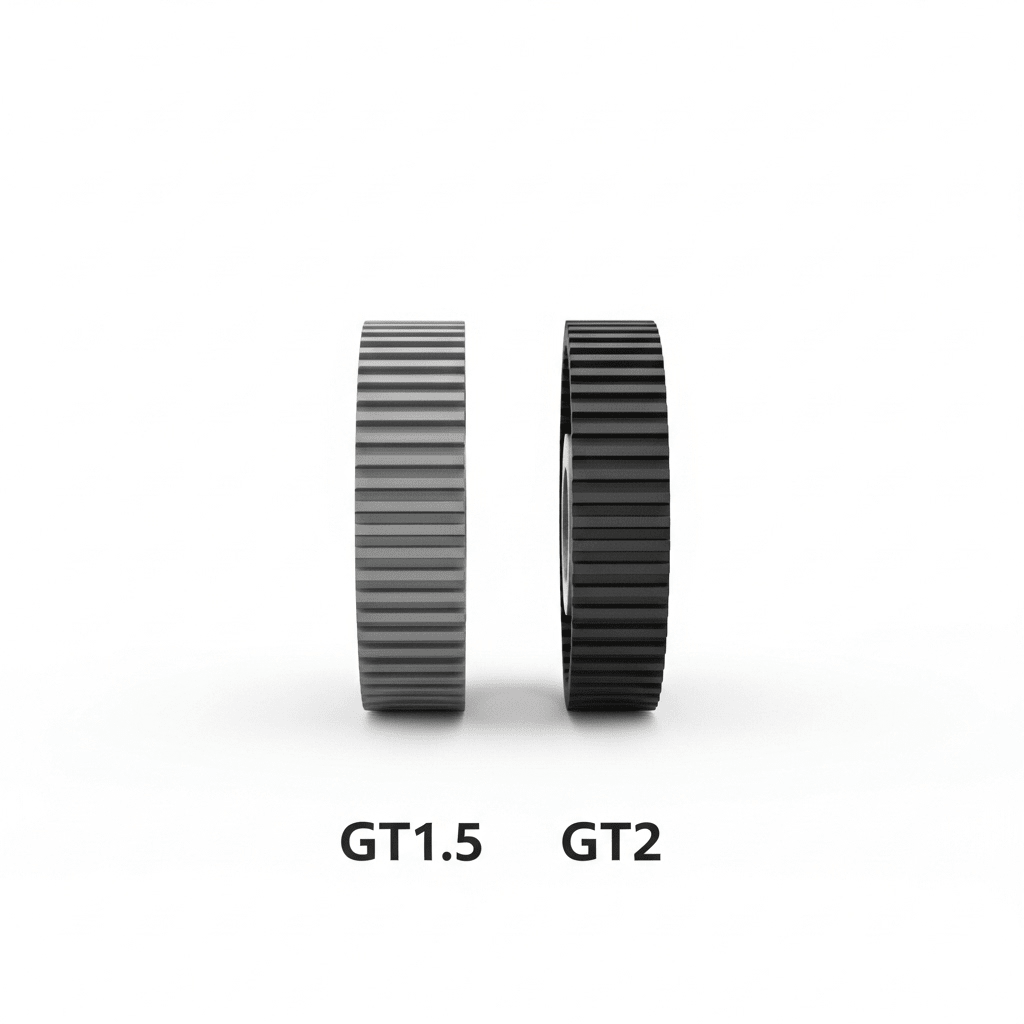 Comparison of GT1.5 and GT2 Pitch Belts