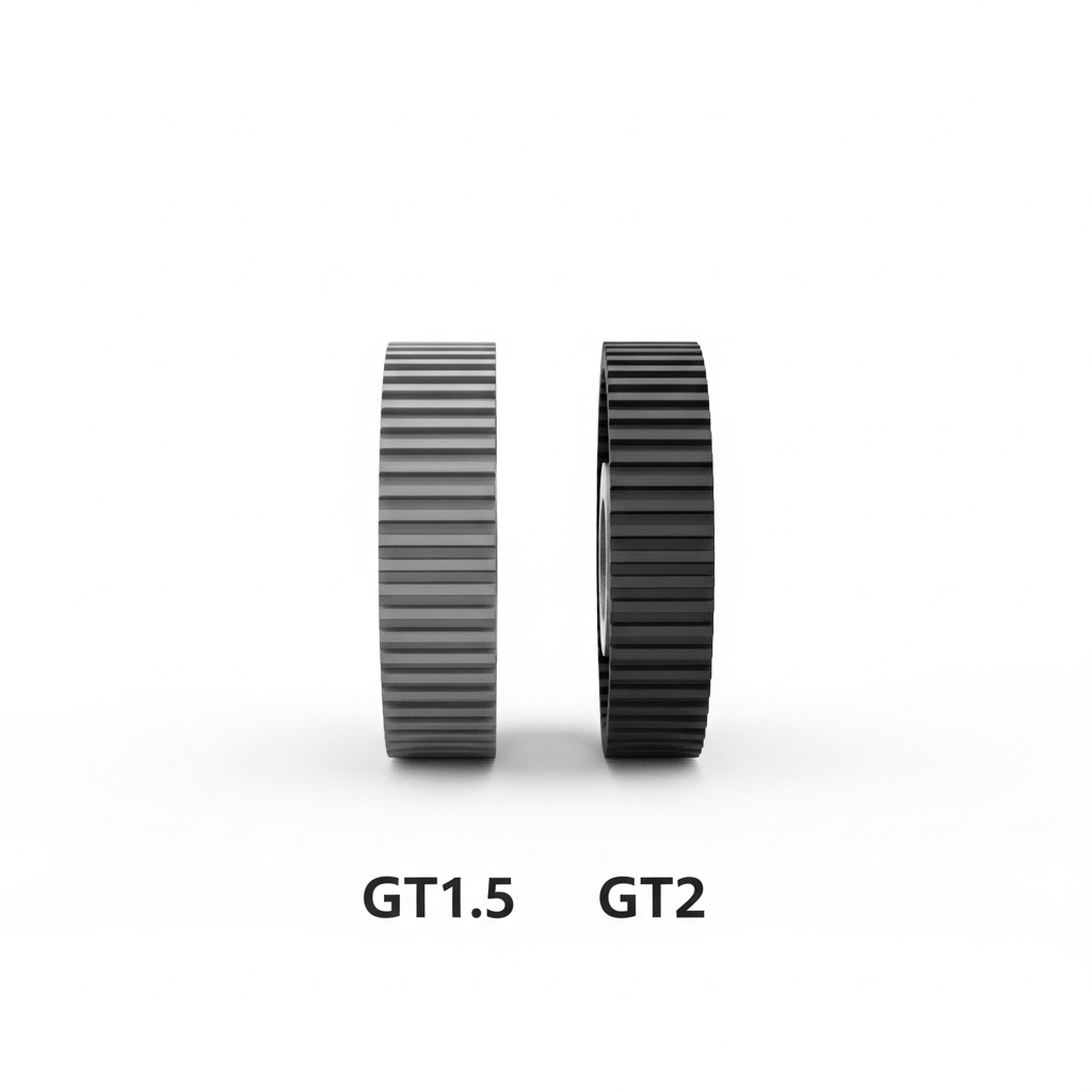 Comparison of GT1.5 and GT2 Pitch Belts