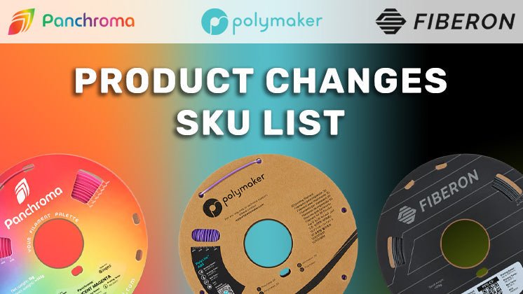 Polymaker SKU list - What products are transitioning to Panchroma and Fiberon