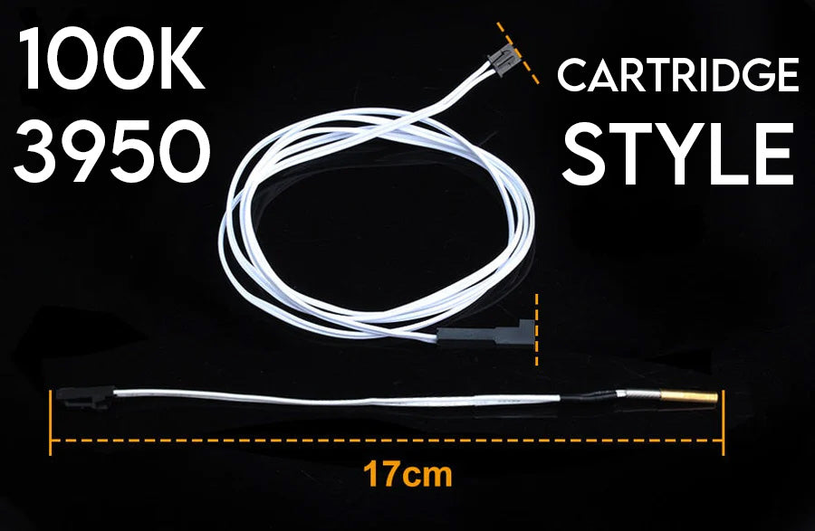 3950 100K Cartridge Style thermistor 1.5 / 2M DRHOTSWAP HOTSWAPABLE For Creality Printers