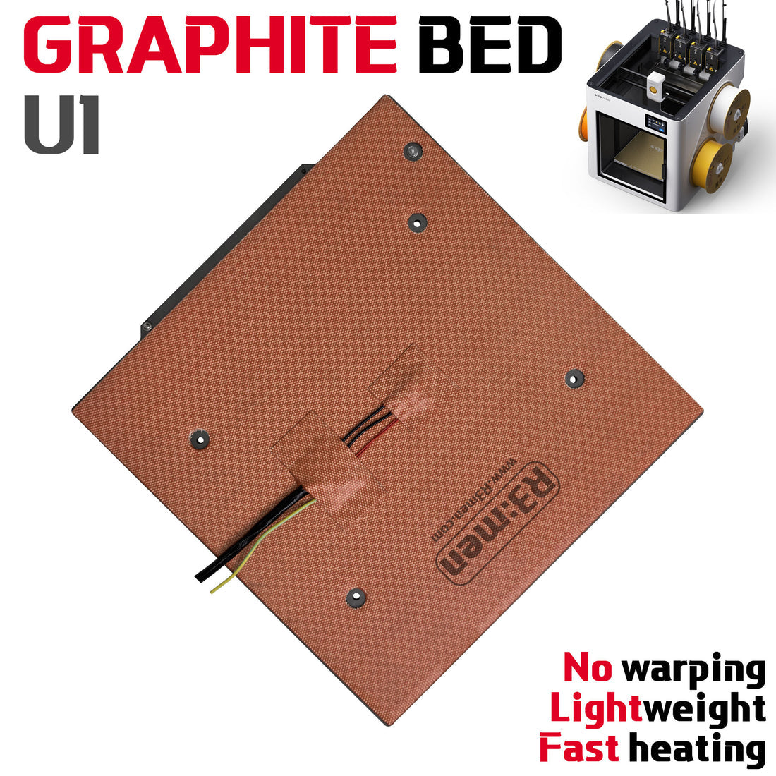 Graphite Plate - Heatbed Upgrade For Snapmaker U1