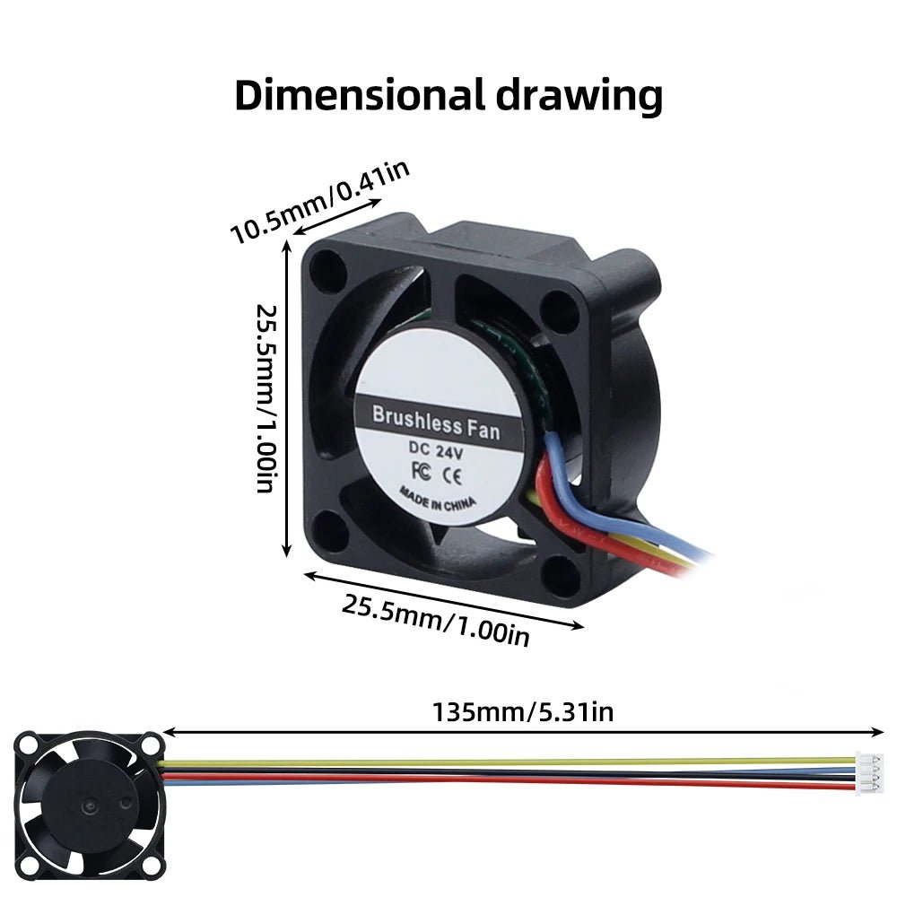 2510 Axial Hotend Fan by Fysetc for Snapmaker U1 - 2510 Axial Hotend - FN-61003-10 - DREMC STORE