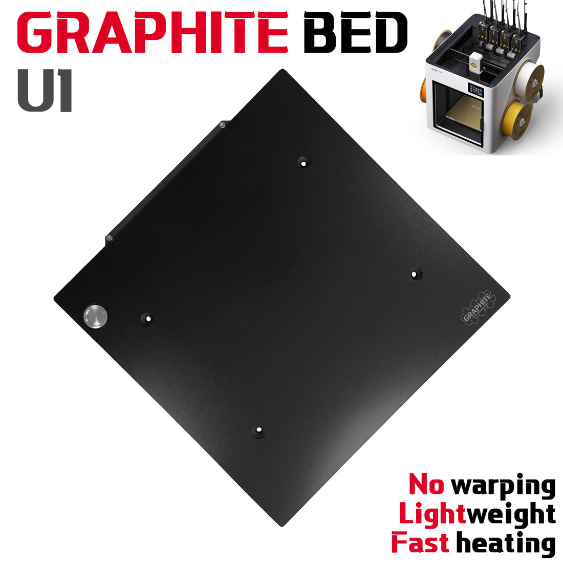 Graphite Plate - Heatbed Upgrade For Snapmaker U1