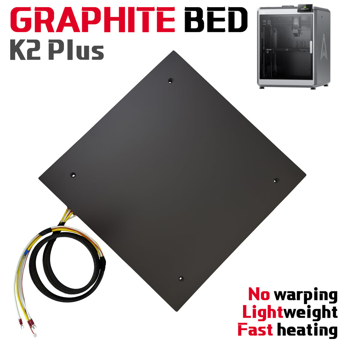 Graphite Plate - Heatbed Upgrade For Creality K2 Plus