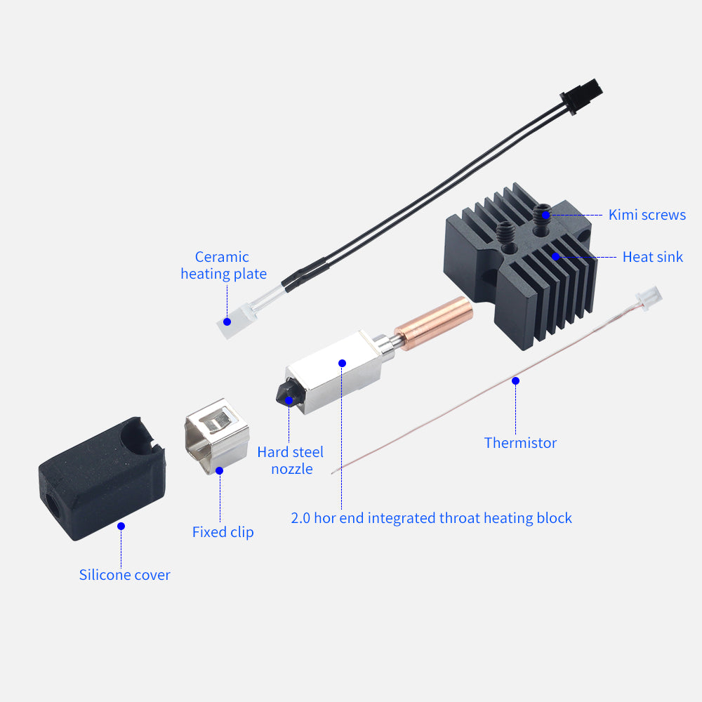 QiDi X plus 3 / X max 3 Hotend Kit Compatible (TZ Nozzle) by Fysetc