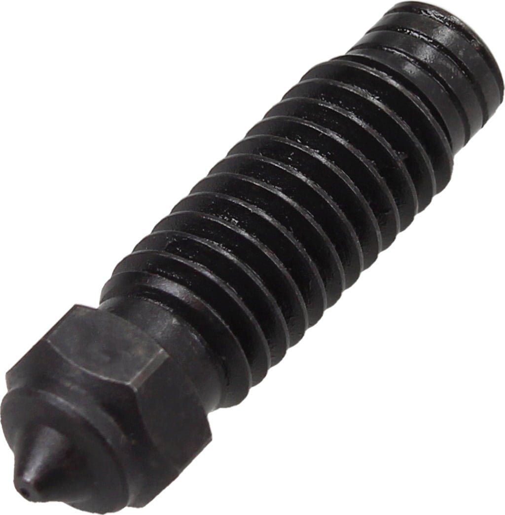 Hardened Steel nozzle on a white background