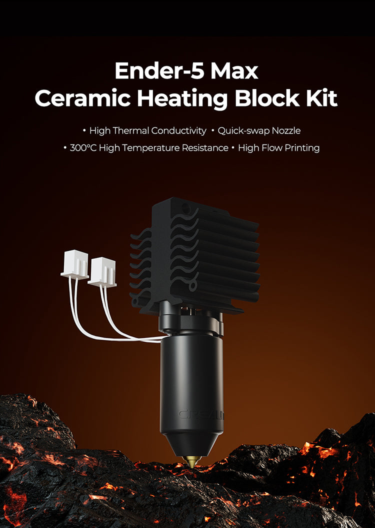 Creality Ender 5 Max Ceramic Hotend Heating Block Kit Info