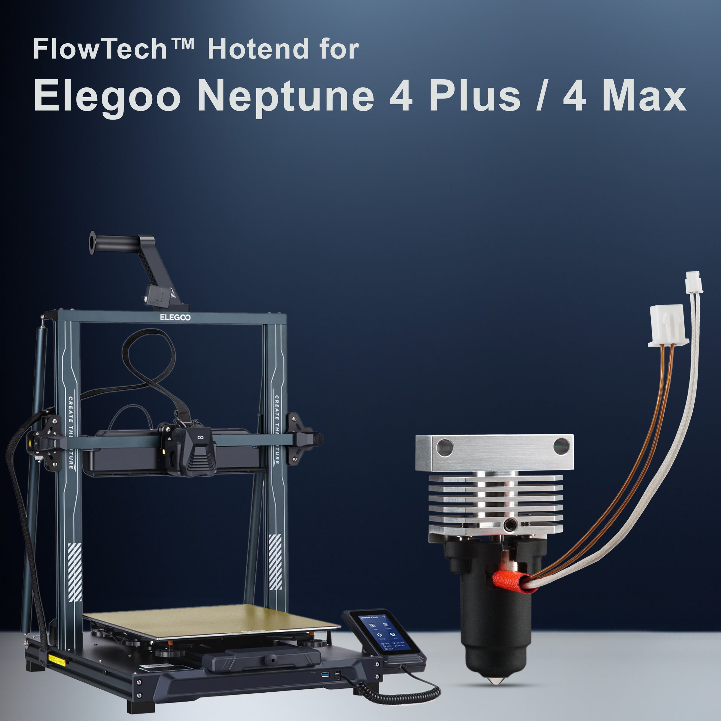 Micro Swiss FlowTech™ Hotend for Elegoo Neptune 4 Plus / 4 Max