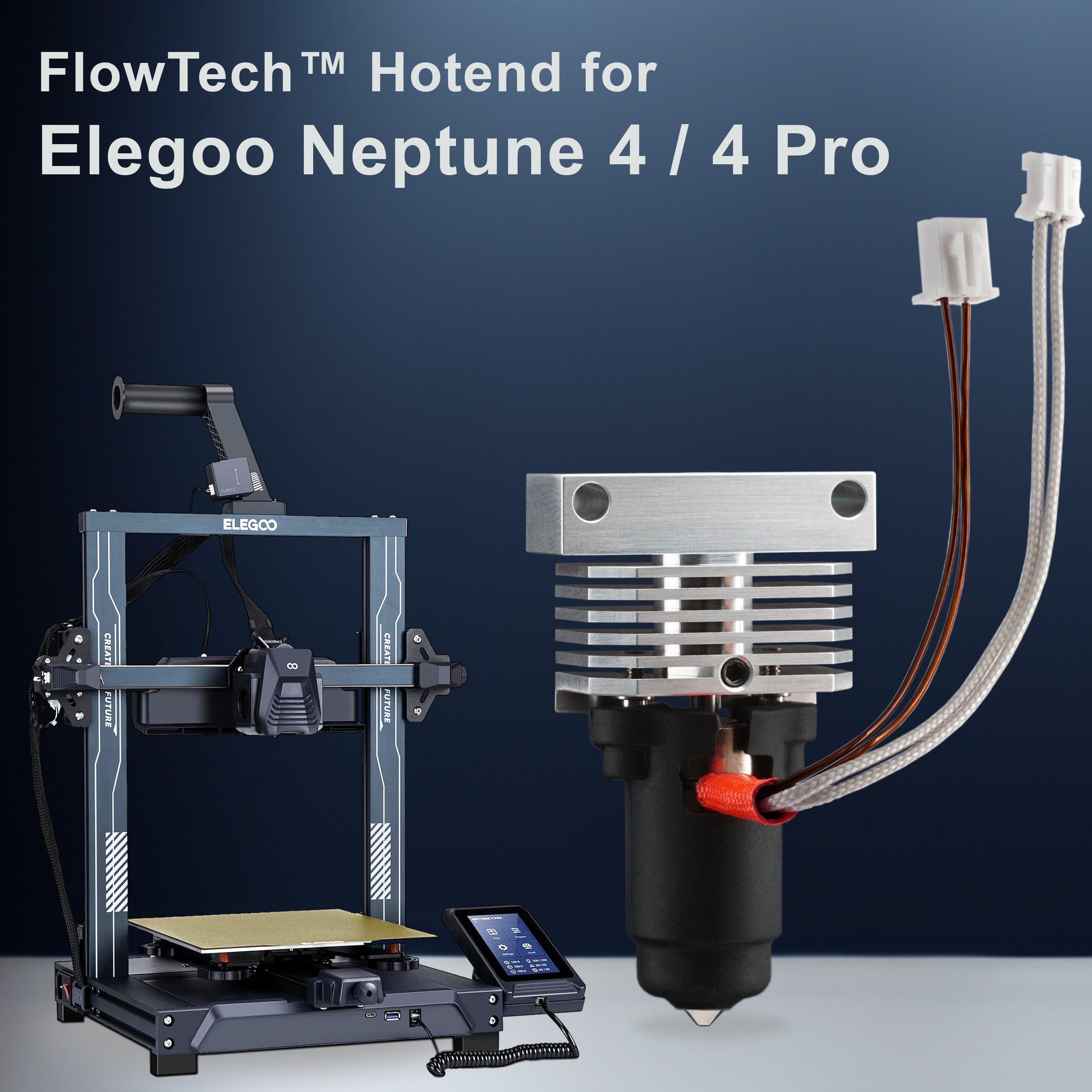 Micro Swiss FlowTech™ Hotend for ELEGOO Neptune 4 / 4 Pro