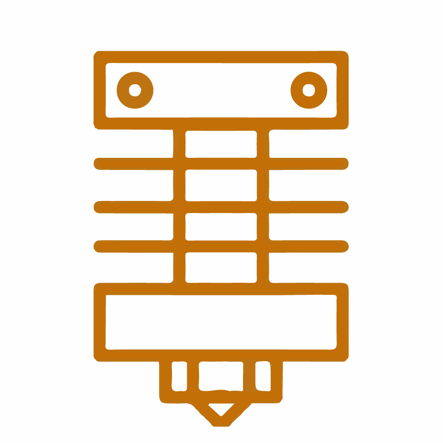 A simplify outline of a 3d printer hotend