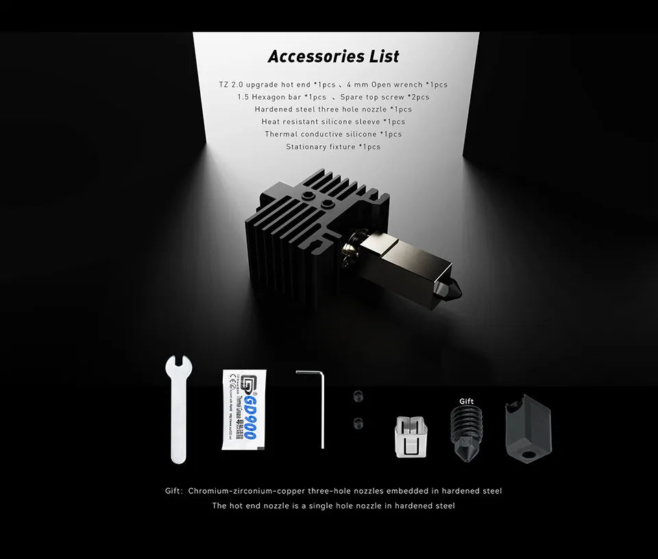 Bambu Labs Hotend Upgrade TZ 2.0 For Bambu Labs X1 / P1P Comptaible