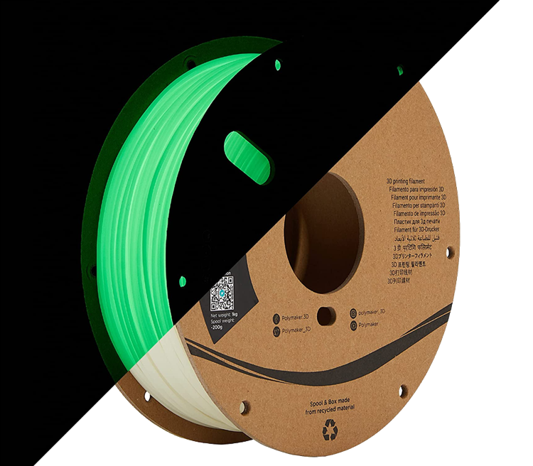 Polymaker PolyLite™ Glow in Dark PLA Filament 1kg