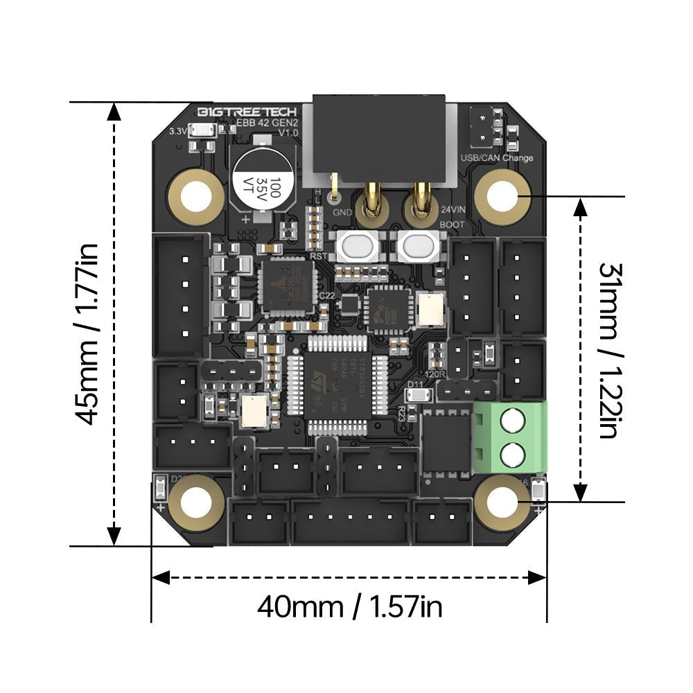 Bigtreetech EBB 36/42 Gen 2 Can Bus / USB for Klipper Hotend Tool Head - EBB42 Gen 2 V1.0 - 1030000189 - DREMC STORE