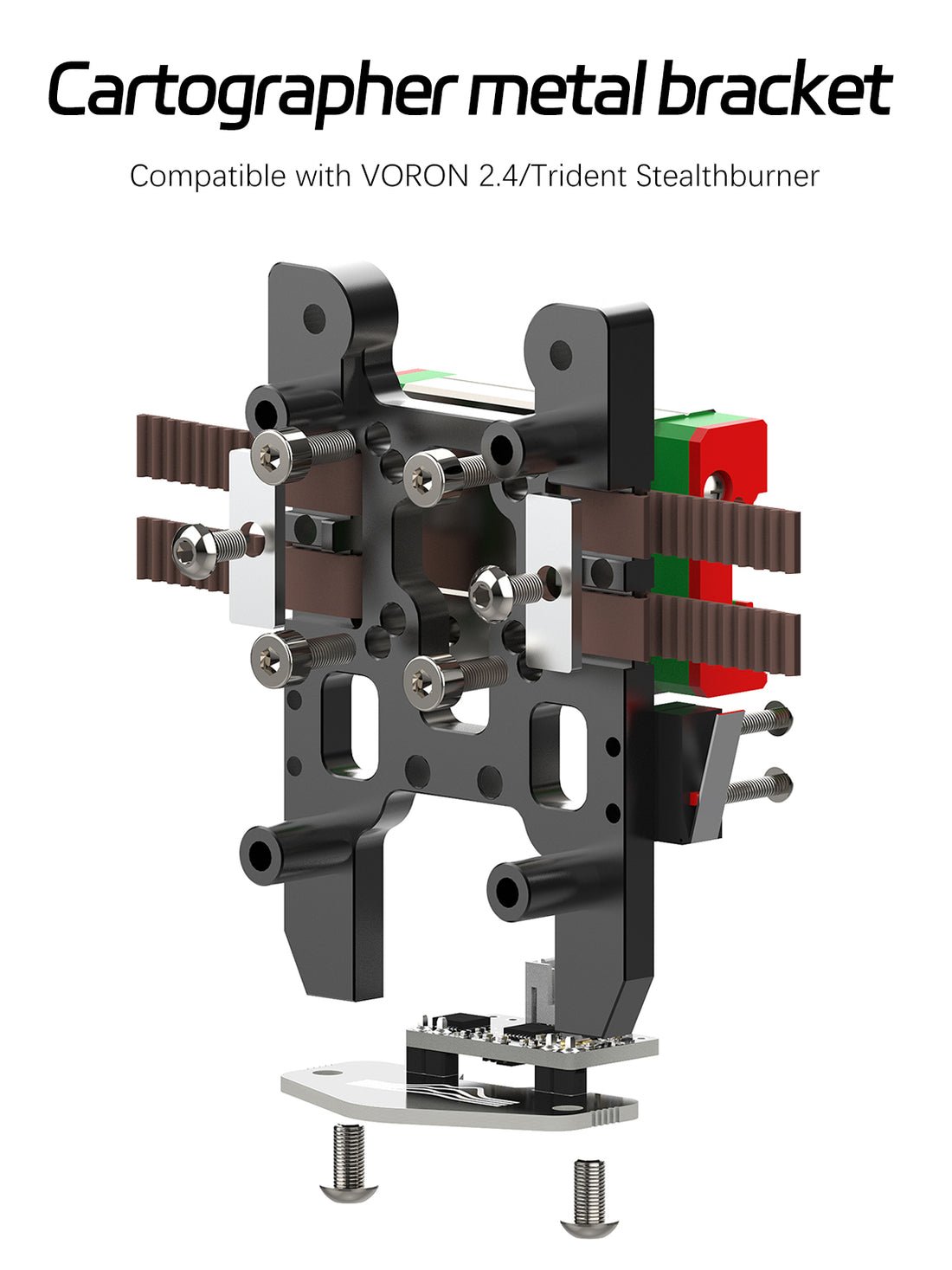 Cartographer3D CNC Toolhead Mount - Colour Edition - Red - C - CNCTM - 6 - RED - DREMC STORE
