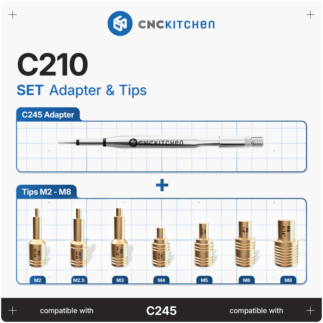 CNC Kitchen C210 Heat Insert Installation Tips Set - 4262391012499 - DREMC STORE