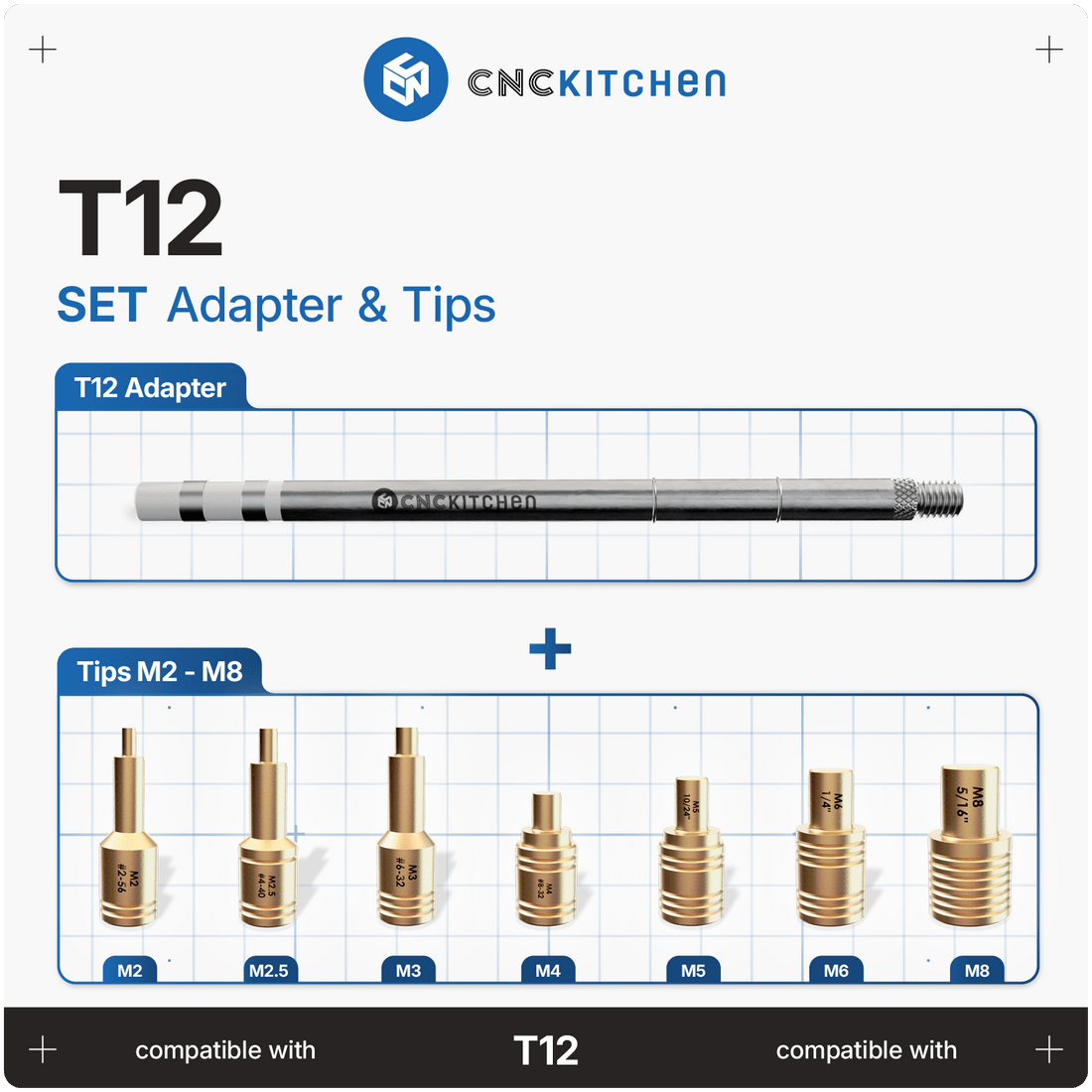 CNC Kitchen Soldering Tips SET compatible with T12 - 4262391011959 - DREMC STORE 3D Printing Supplies