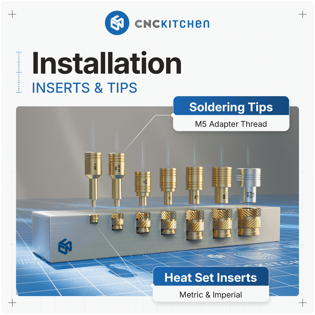CNC Kitchen Soldering Tips SET compatible with T12 - 4262391011959 - DREMC STORE