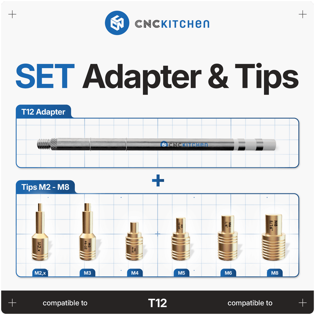 CNC Kitchen Soldering Tips SET compatible with T12 - 4262391011959 - DREMC STORE