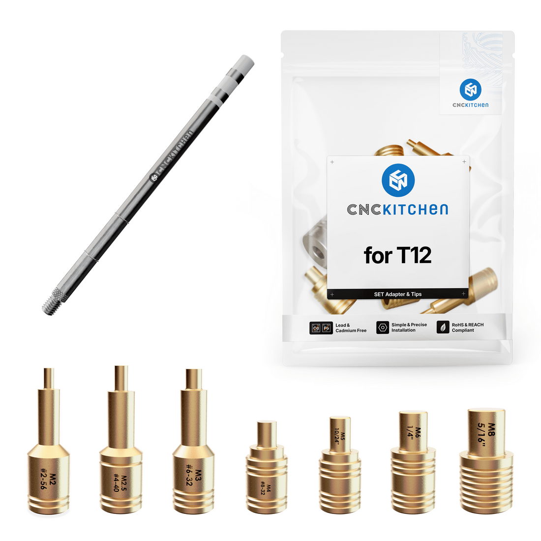 CNC Kitchen Soldering Tips SET compatible with T12 - 4262391011959 - DREMC STORE 3D Printing Supplies