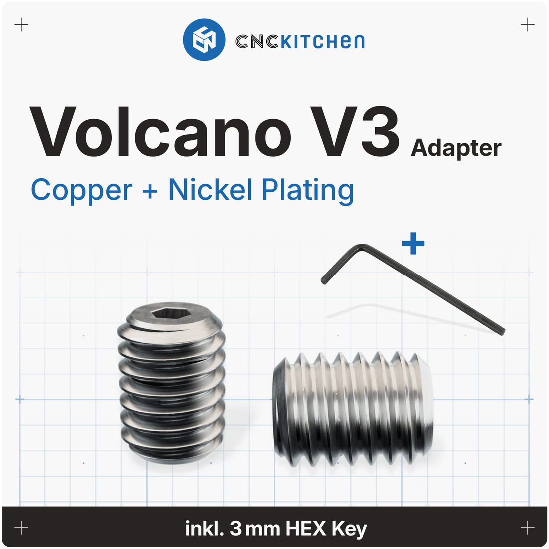 CNC Kitchen Volcano Adapter Version 3 - 0054047419684 - DREMC STORE