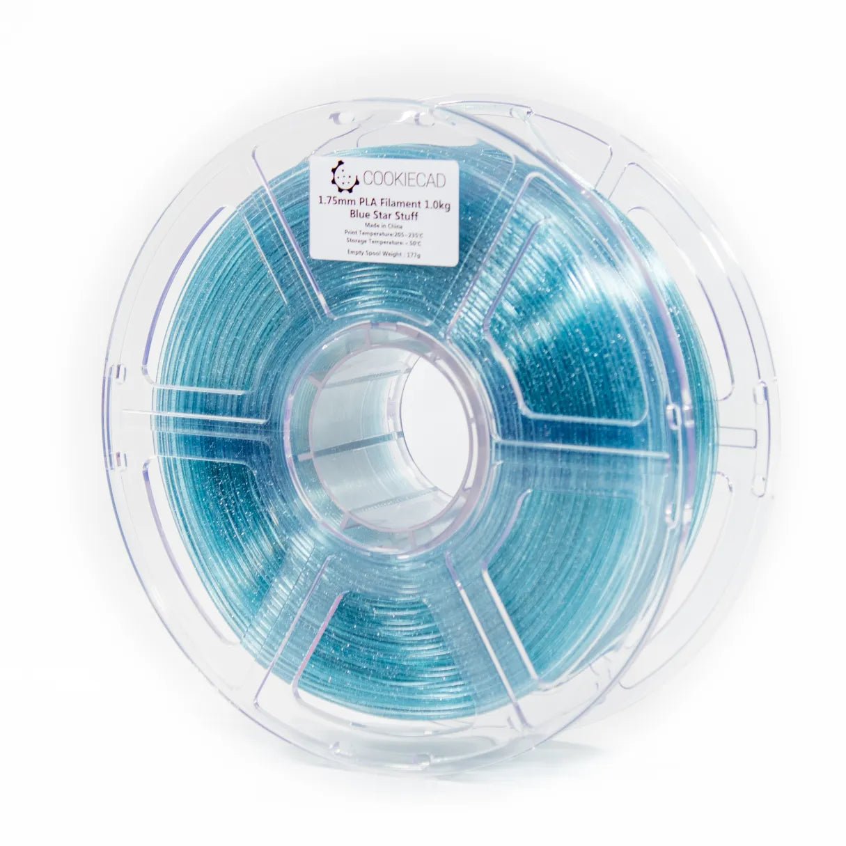 Cookiecad Glittery Filament PLA Filament 1.75mm - 1kg - Blue Star Stuff - pla - blue - star - stuff - DREMC STORE