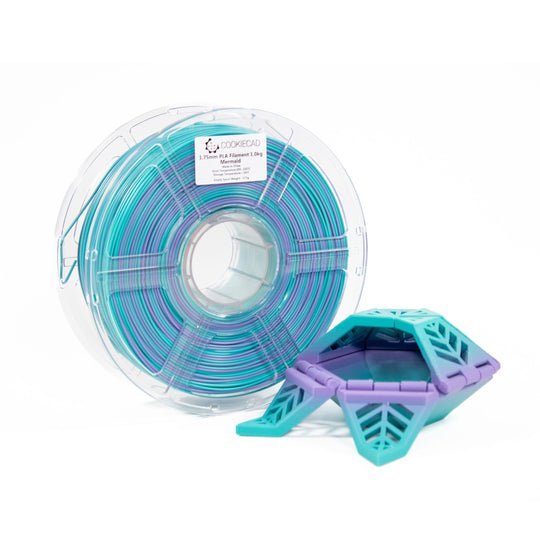 Cookiecad PLA Gradient Filament 1.75mm 1kg - Mermaid (purple → blue → green) - CD - MER - PLA - DREMC STORE
