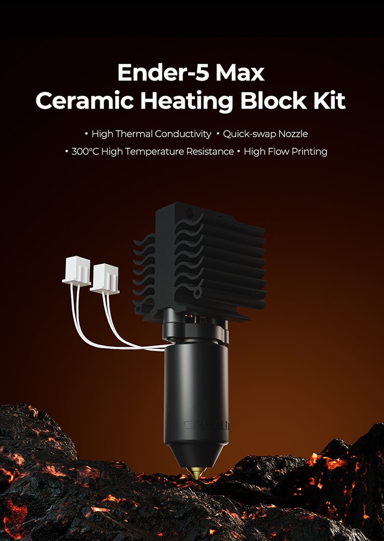 Creality Ender 5 Max Ceramic Hotend Heating Block Kit Info