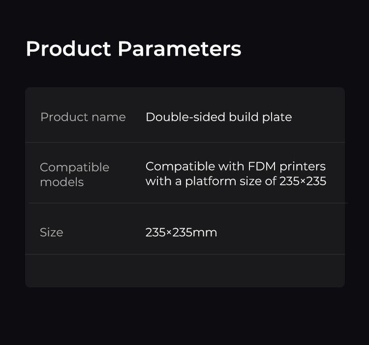 Creality K1 Black Texture PEI Build Plate 235*235mm - 4004090102 - DREMC STORE