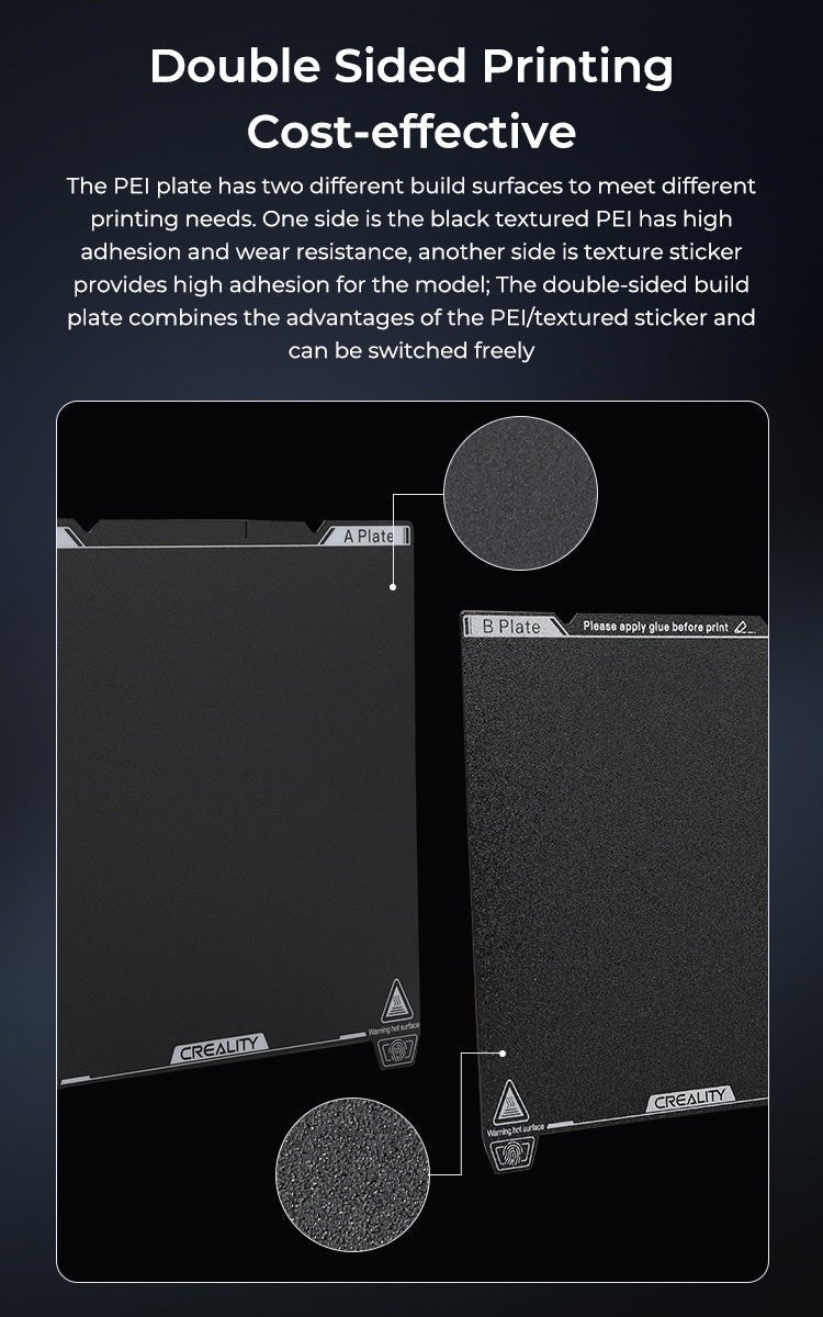 Creality K1 Black Texture PEI Build Plate 235*235mm - 4004090102 - DREMC STORE