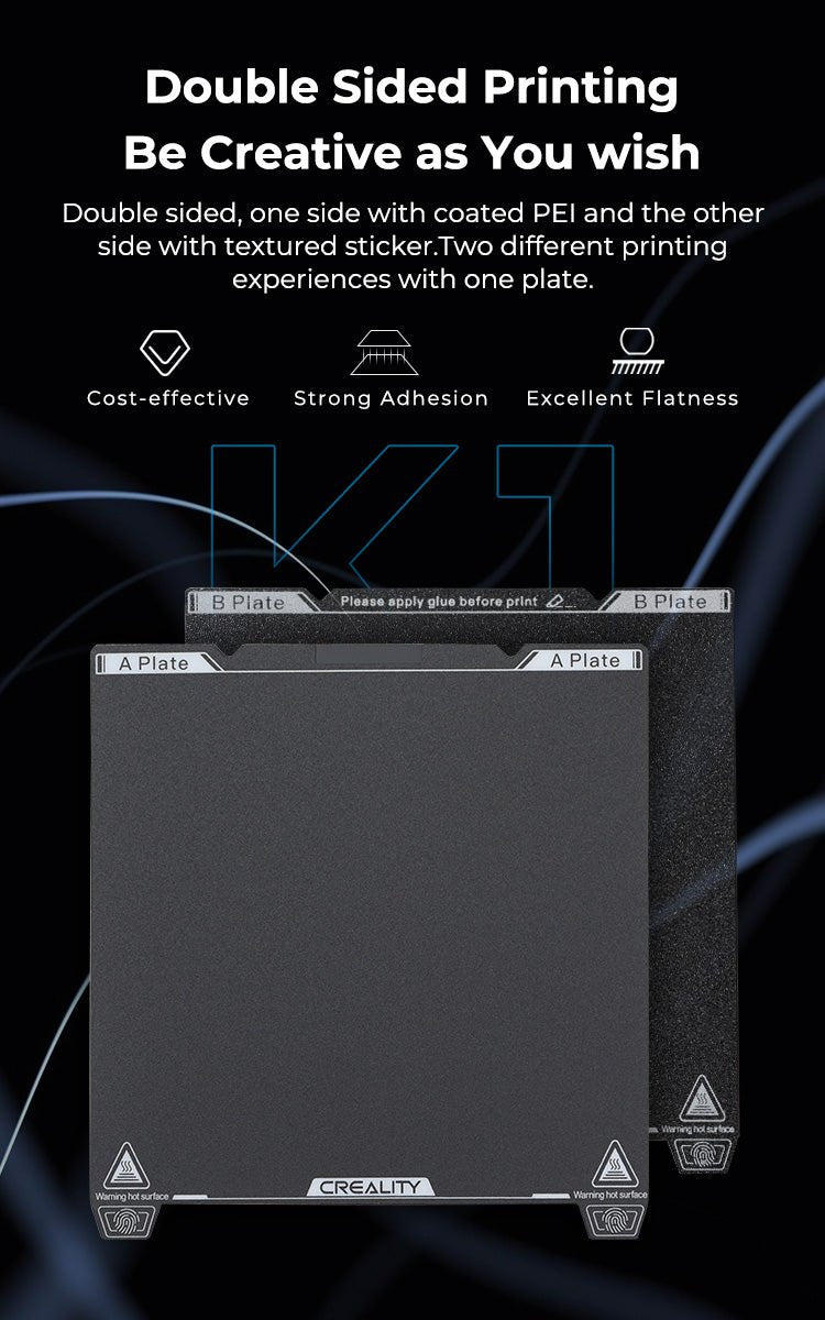 Creality K1 Black Texture PEI Build Plate 235*235mm - 4004090102 - DREMC STORE