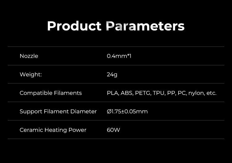 Creality K1 Official Ceramic Heating Block Hotend Kit for Creality K1, K1 Max 2023 - 4001030120 - DREMC STORE