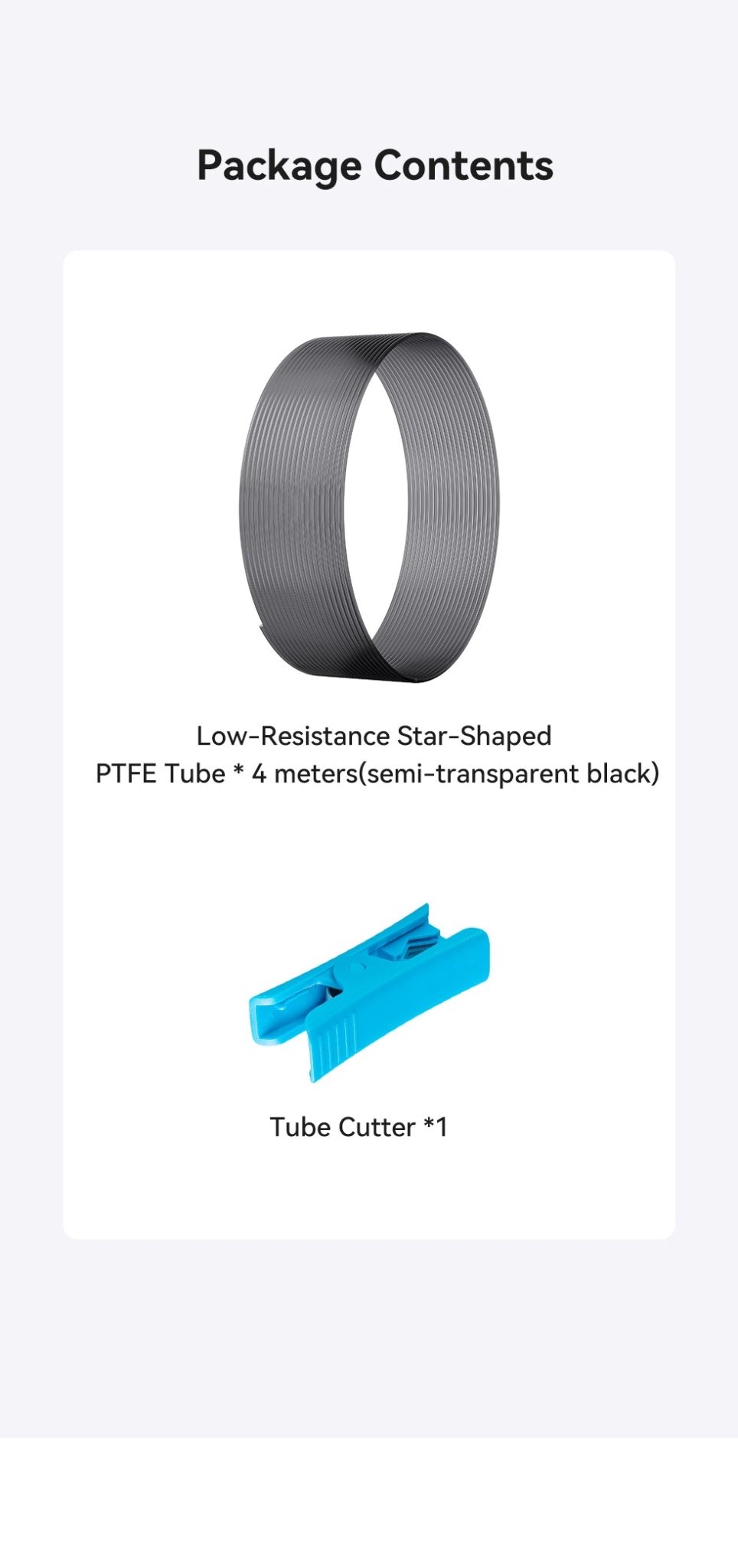 Creality Low Resistance Star Shaped PTFE Tube - 4004200029 - DREMC STORE