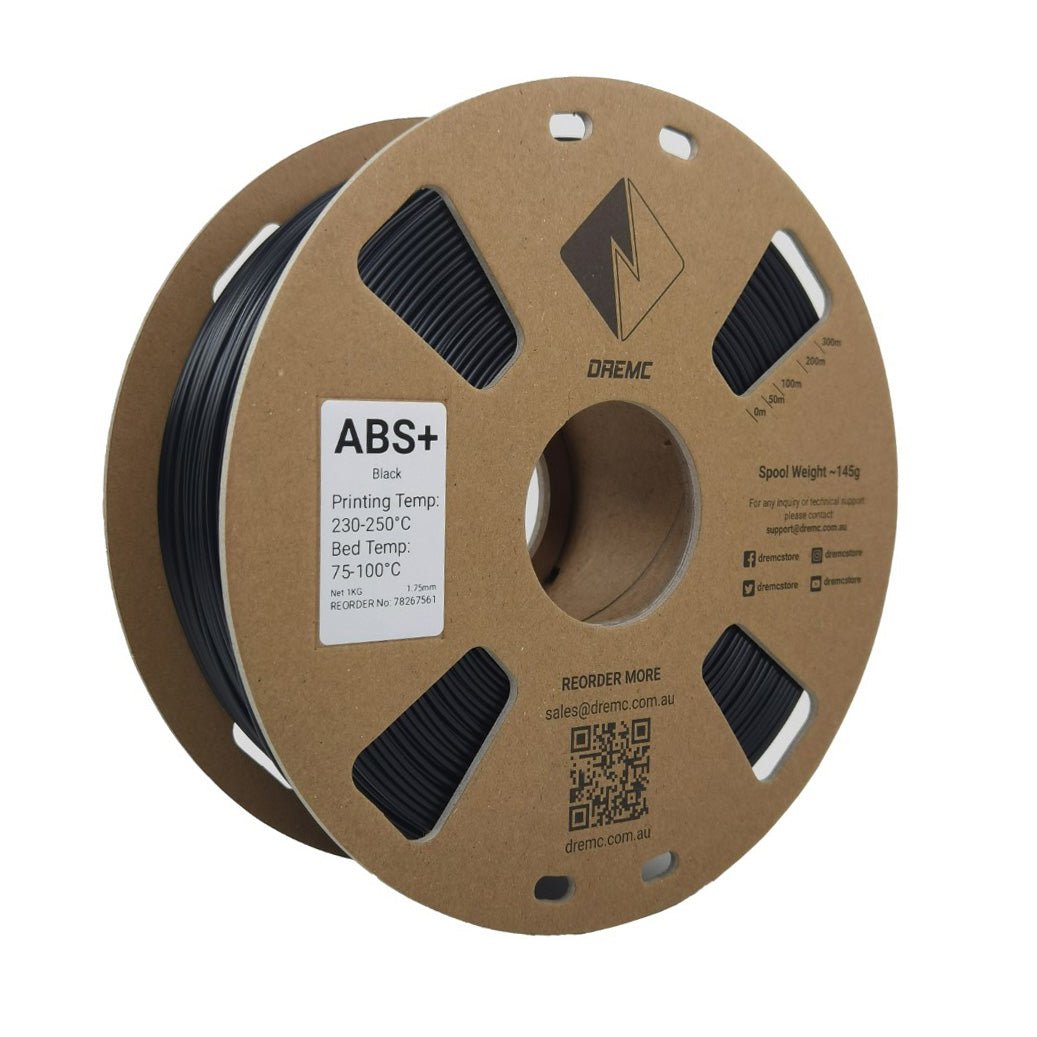 DREMC ABS+ Filament 1.75mm 1kg - Black - DR - ABSP - BLK - DREMC STORE