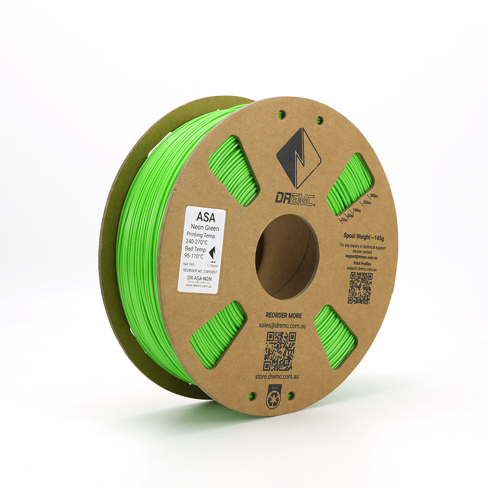 DREMC ASA Filament 1.75mm 1kg - Neon Green - DR - ASA - NGN - DREMC STORE