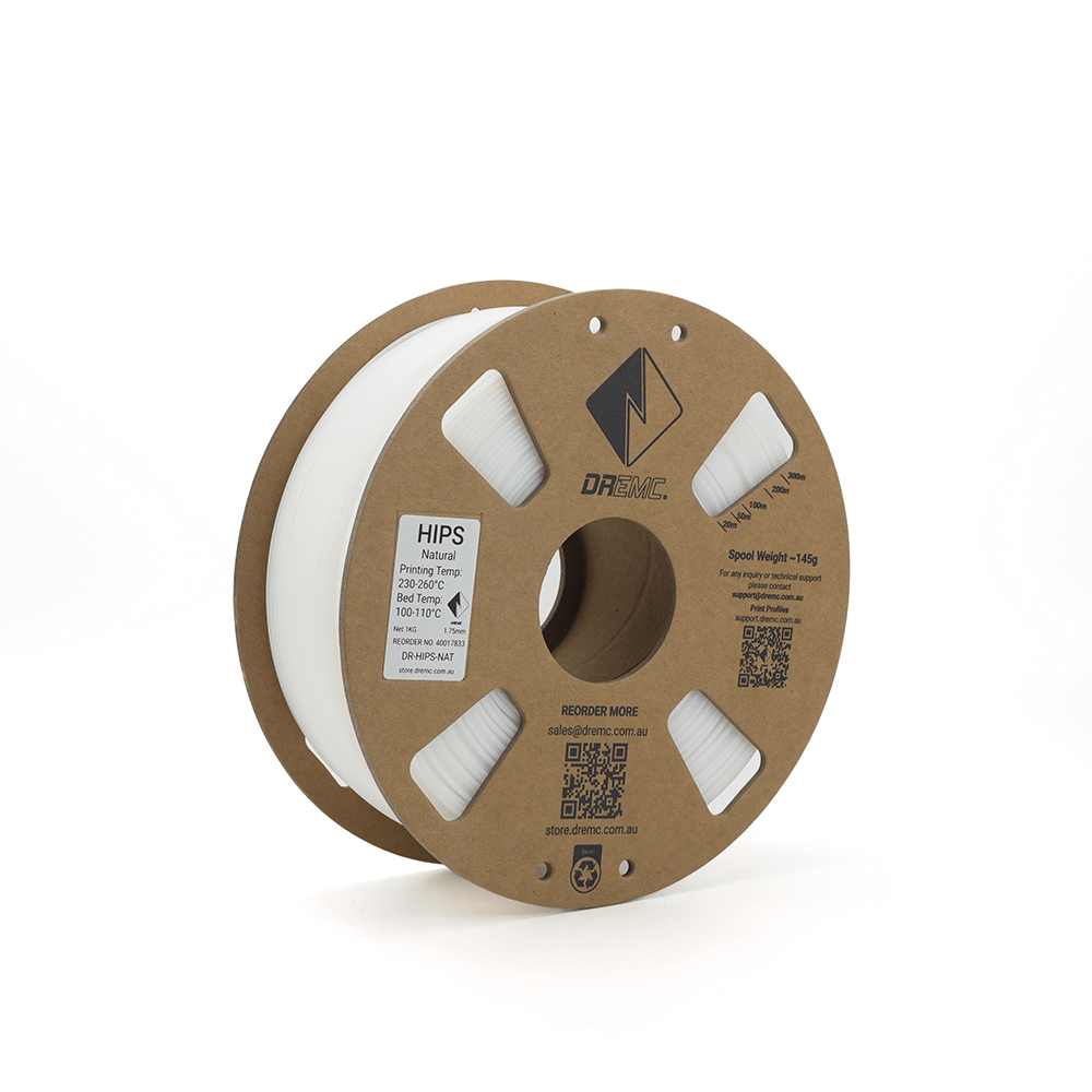 DREMC HIPS Filament 1.75mm 1kg - Natural - DR - HIPS - NAT - DREMC STORE