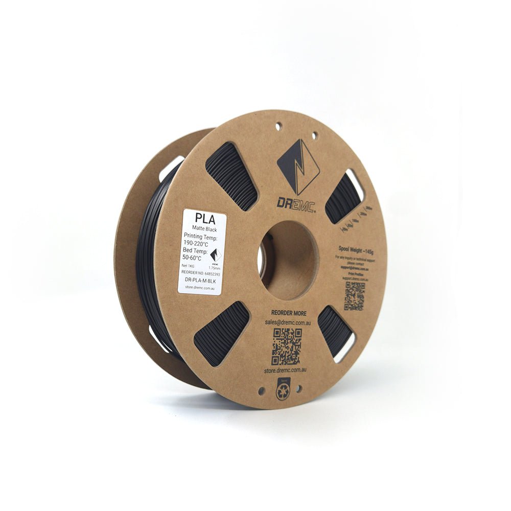 DREMC Matte PLA Filament 1.75mm 1kg - Black - DR - PLA - M - BLK - DREMC STORE
