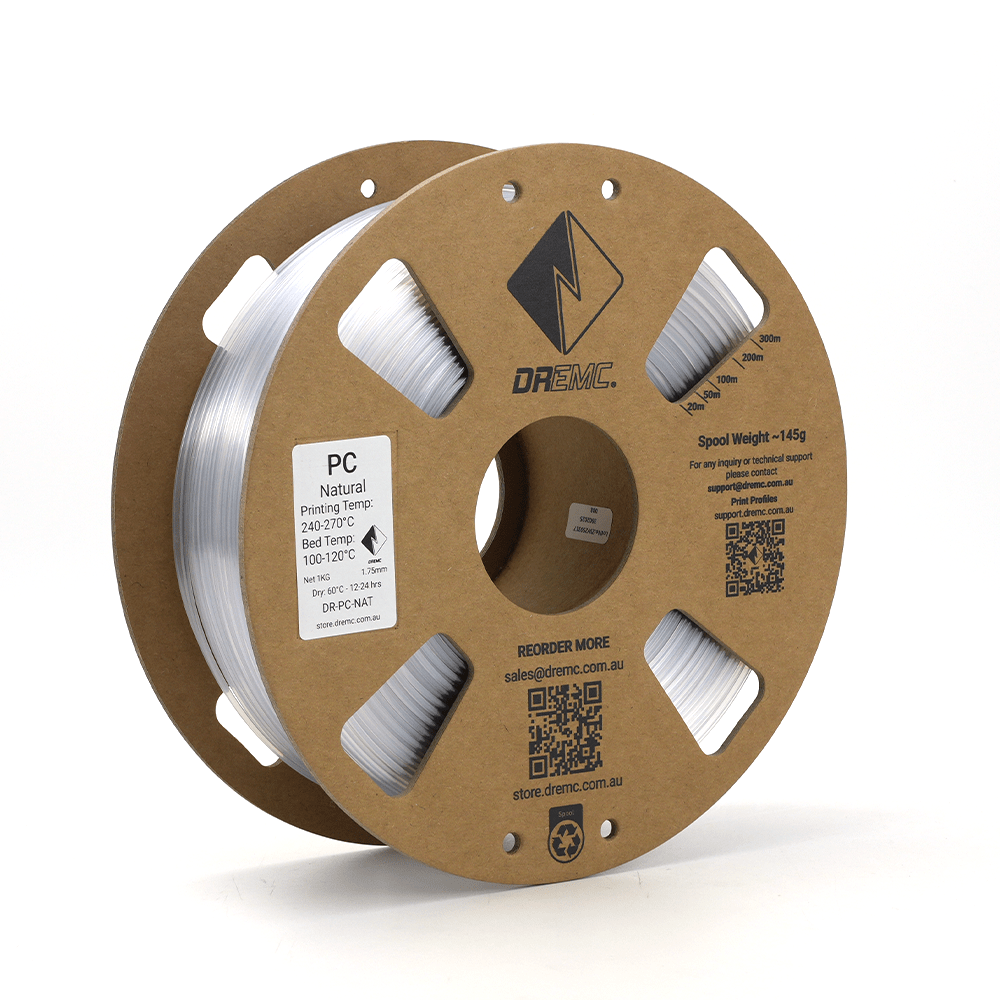 DREMC PC Filament 1.75mm 1kg - Natural - DR - PC - NAT - DREMC STORE