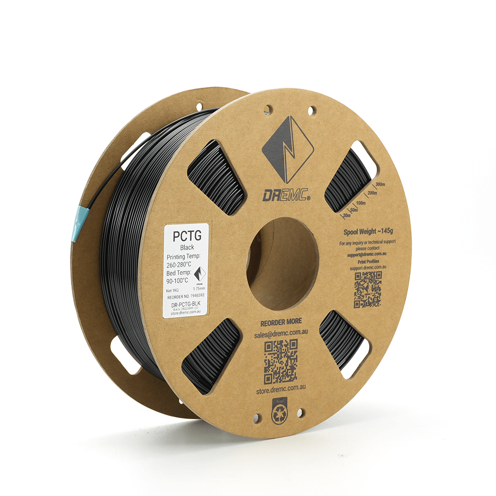 DREMC PCTG Filament 1.75mm 1kg - Black - DR-PCTG-BLK - DREMC STORE