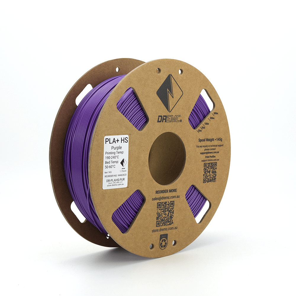 DREMC PLA+ HS High Speed Filament 1.75mm 1kg - Purple - DR - PLAHS - PUR - DREMC STORE