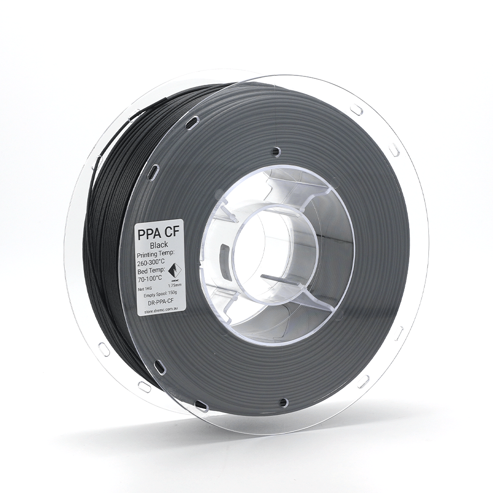 DREMC PPA CF Carbon Fibre Filament 1.75mm 1kg - Black - DR - PPA - CF - DREMC STORE