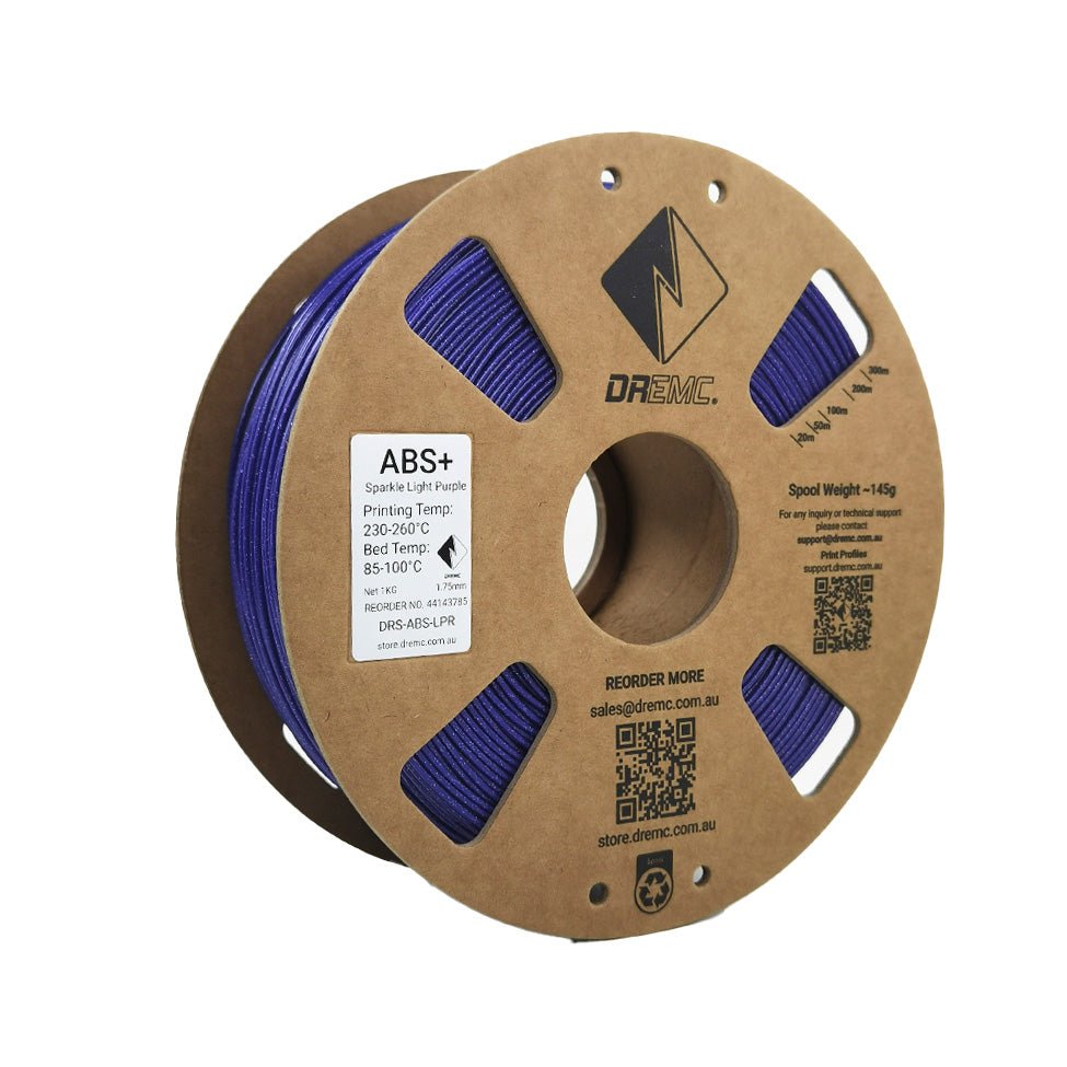 DREMC Sparkle ABS+ Filament 1.75mm 1kg - Sparkle Light Purple - DRS - ABS - LPR - DREMC STORE