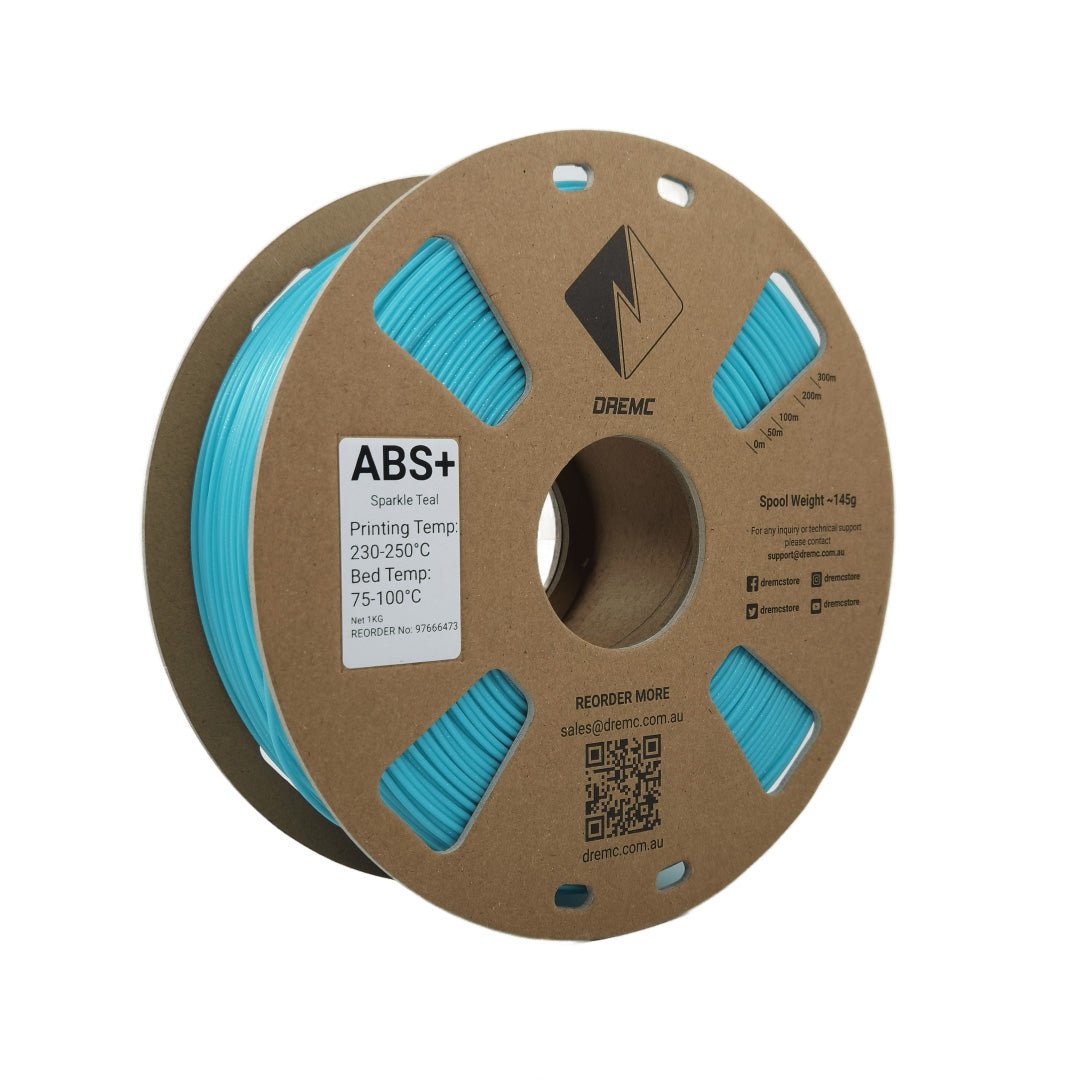 DREMC Sparkle ABS+ Filament 1.75mm 1kg - Sparkle Teal - DRS - ABS - TEL - DREMC STORE