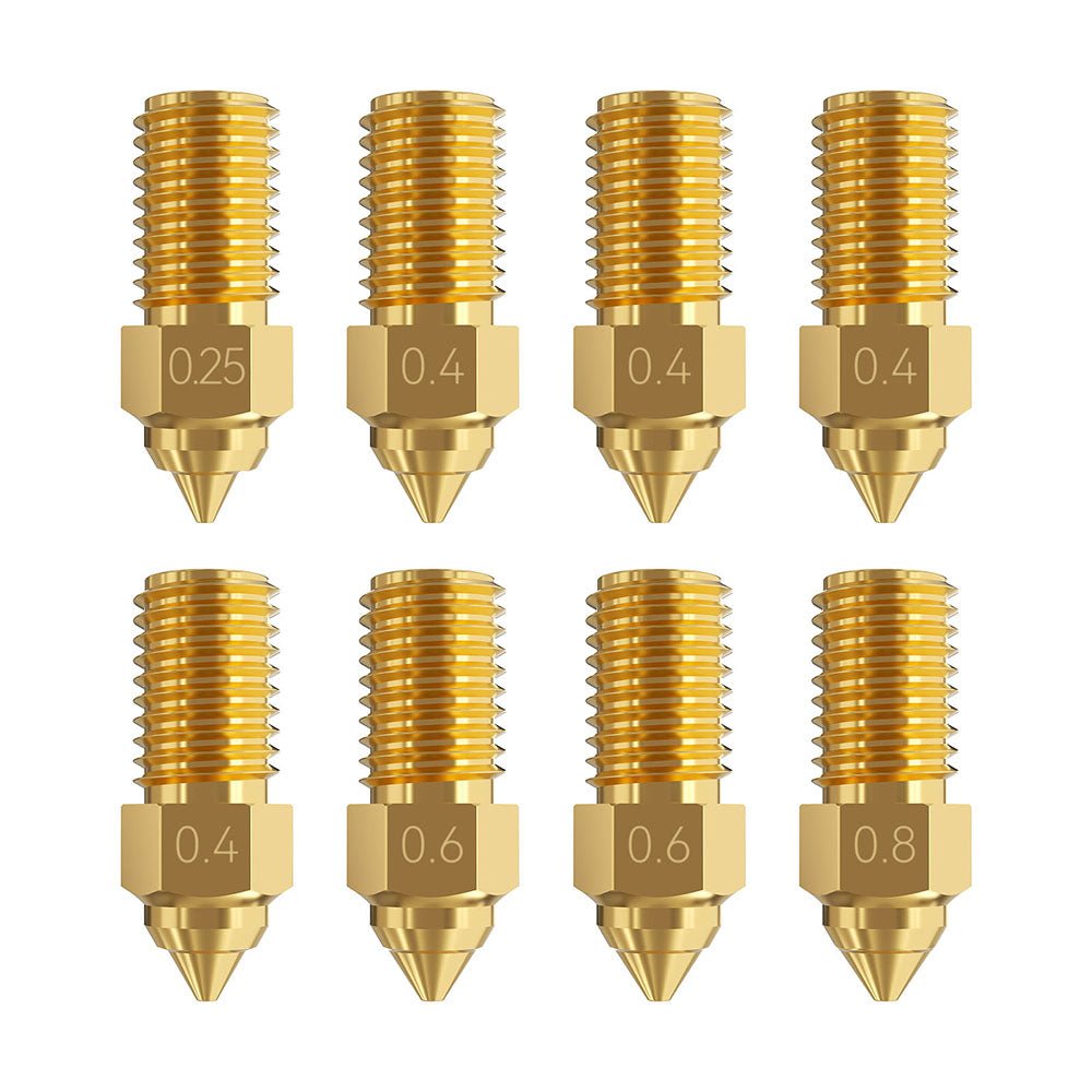 Ender 3 V3 SE / Ender 5 S1 Replacement Brass Nozzle - Mixed Kit (8pc) - 4008030070 - DREMC STORE