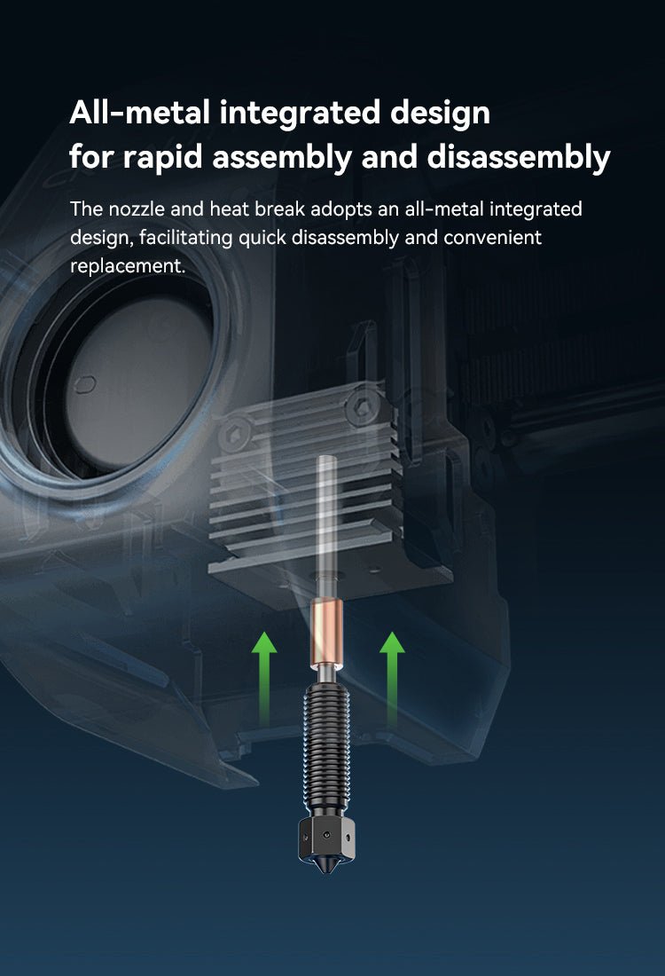E3D Obxidian™ High Flow Nozzle Assembly for Creality K1C Unicorn Nozzle - Size - CREALITY-01-NOZ-HF-OBX-0400-AS - DREMC STORE