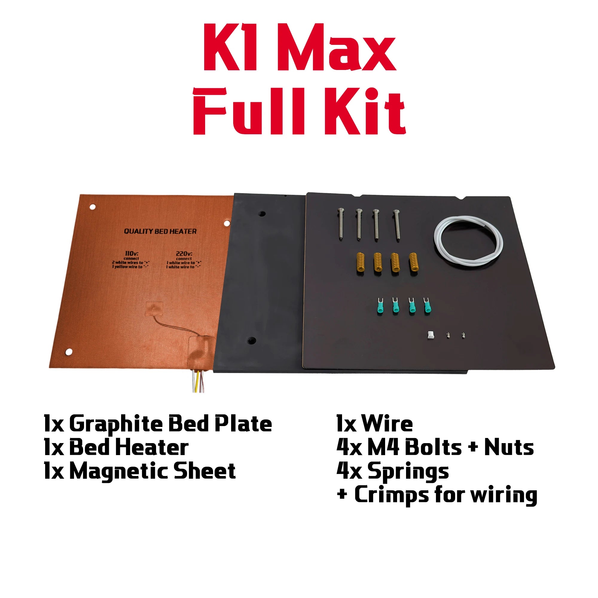 Graphite Plate - Heatbed For Creality K1 / K1C / K1 Max - K1 Max (315x310x8mm) (Pre - Assembled) - DD - GPLATE - K1MAX - DREMC STORE