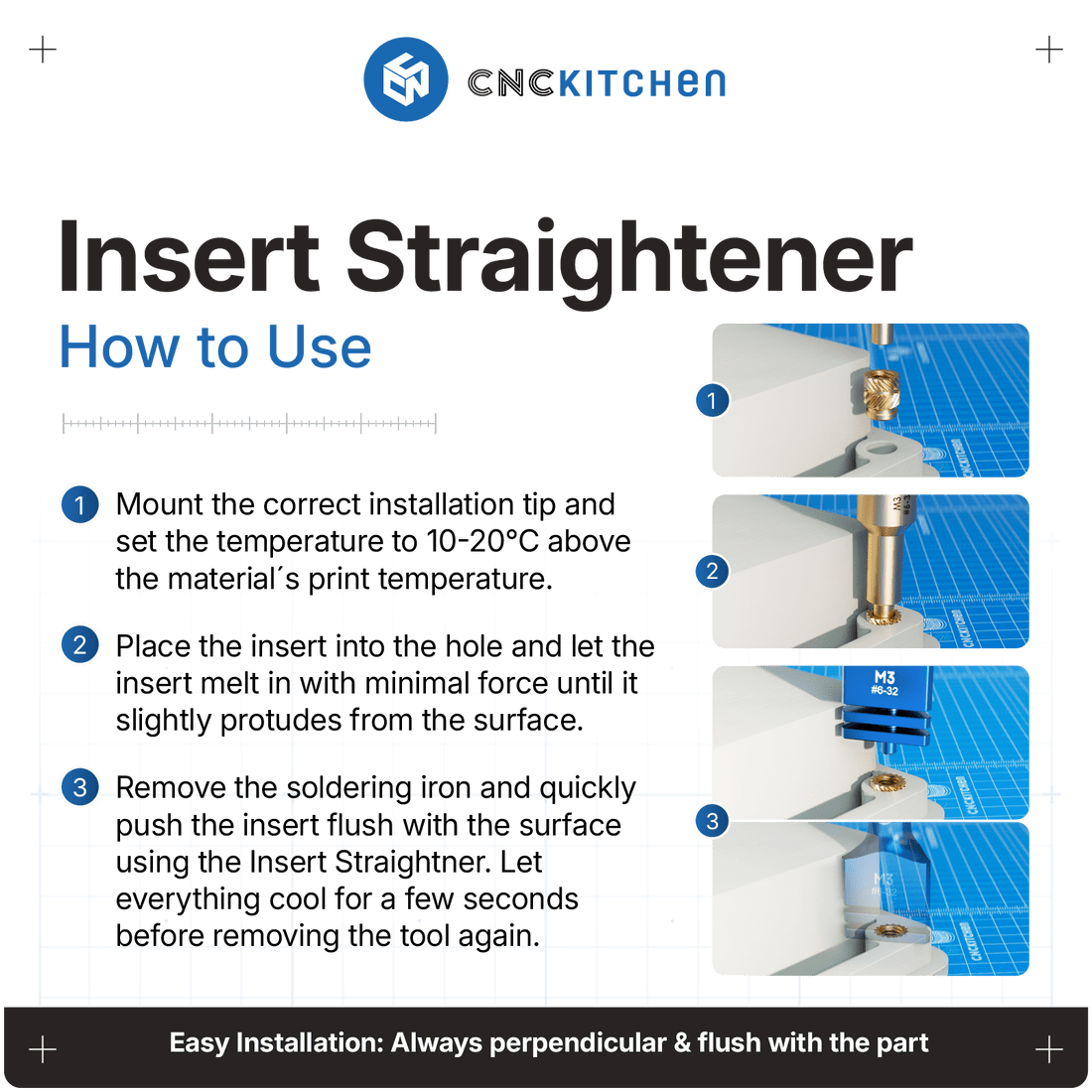 Insert Straightener M2 to M10 (2 - 56 to G1/8") - - DREMC STORE