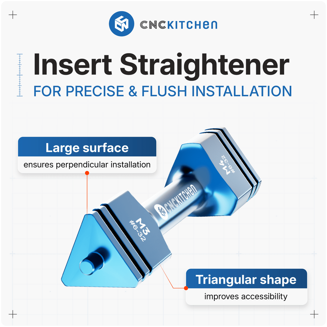 Insert Straightener M2 to M10 (2 - 56 to G1/8") - - DREMC STORE