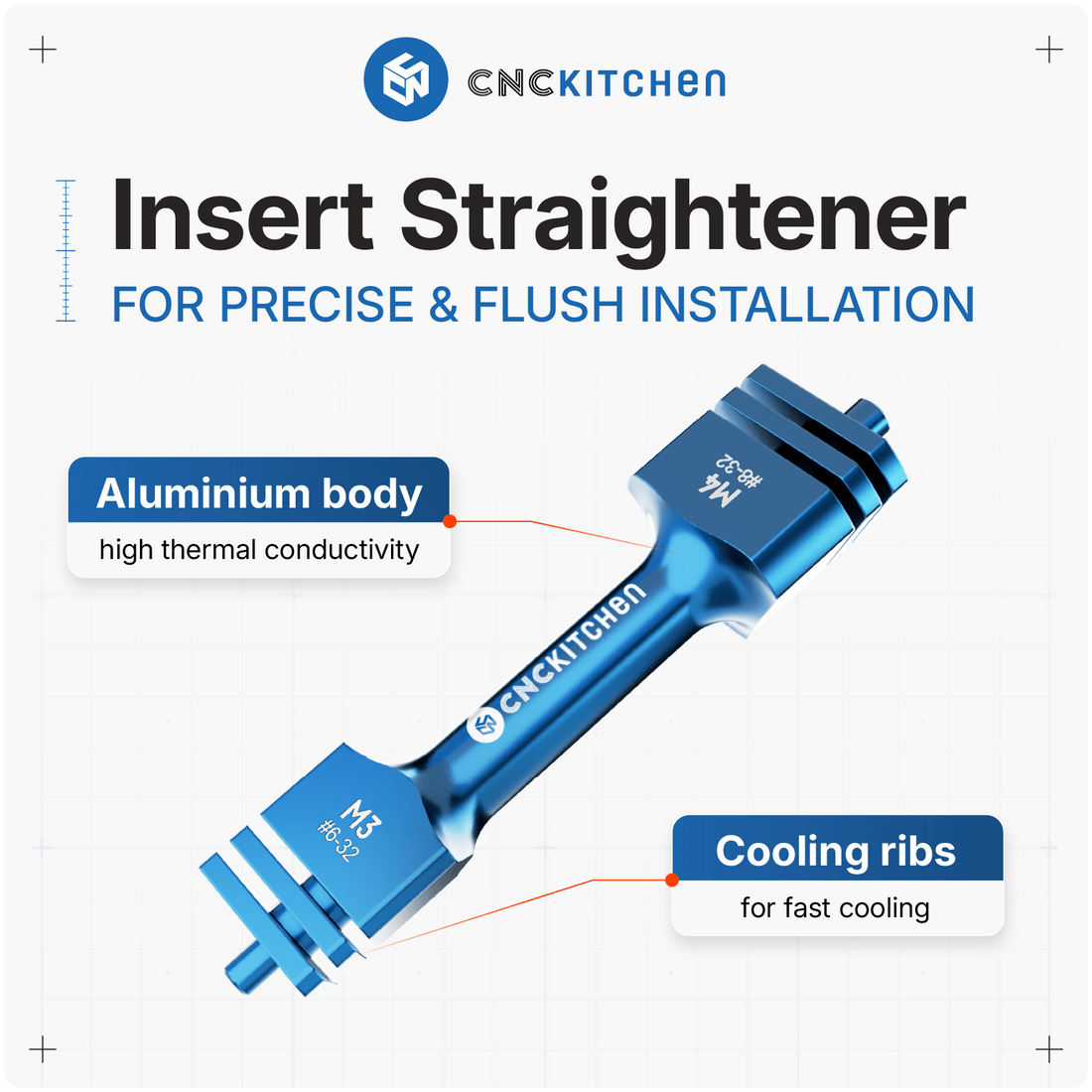 Insert Straightener M2 to M10 (2 - 56 to G1/8") - - DREMC STORE