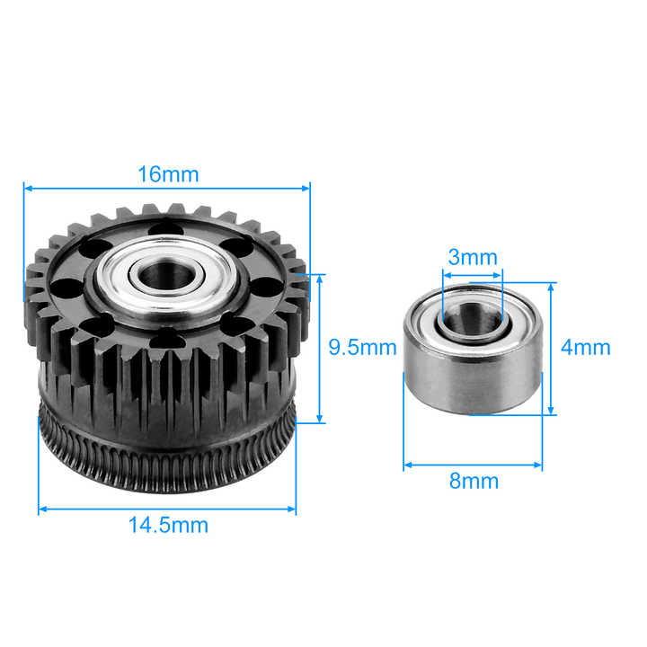 K2 Plus Metal Extruder Gear (DLC Coating) by Fysetc - DLC Coating - F - K2MEG - DLC - DREMC STORE